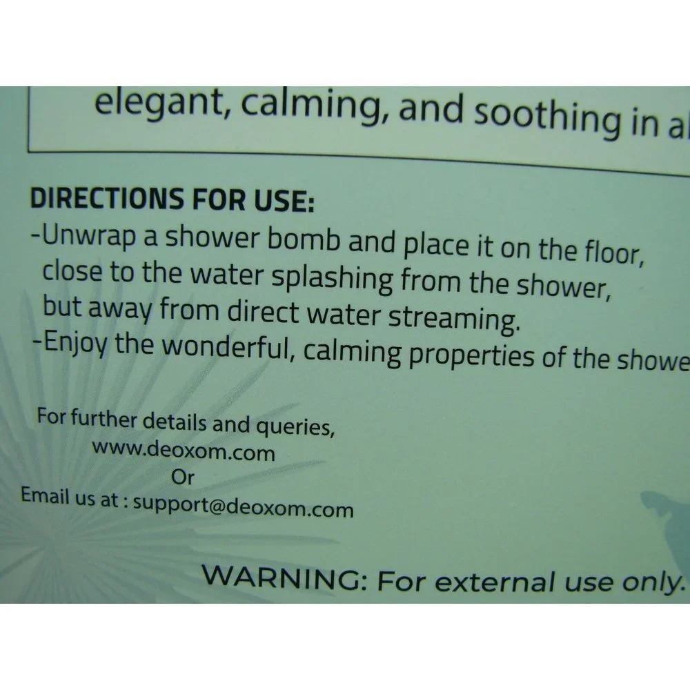 Deoxom SpringBuds Vegan Aromatherapy Shower Bomb Set of 12 New Wrapped & Sealed